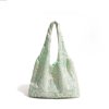 Korean style embroidered lace shoulder bag - Canvas bag tote bag - Image 6