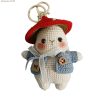 Cute Hand-crocheted Mushroom Rabbit Doll - Hand-crocheted Pendant Keychain - Image 6