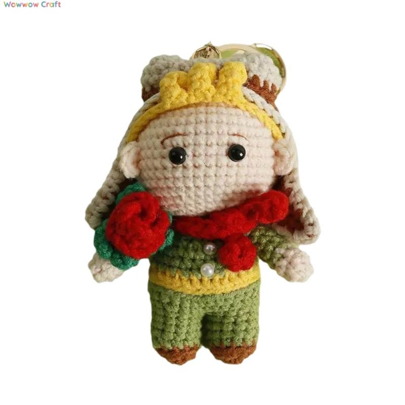 Cute Little Prince Hand-crocheted Doll Pendant - Hand-crocheted Keychain