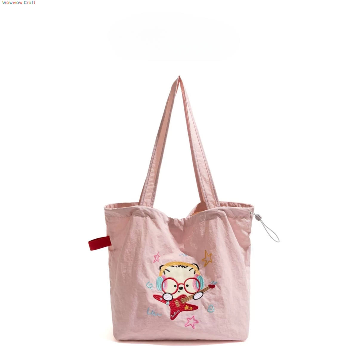 Cute Cartoon Embroidered Tote Bag - Cute Shoulder Bag