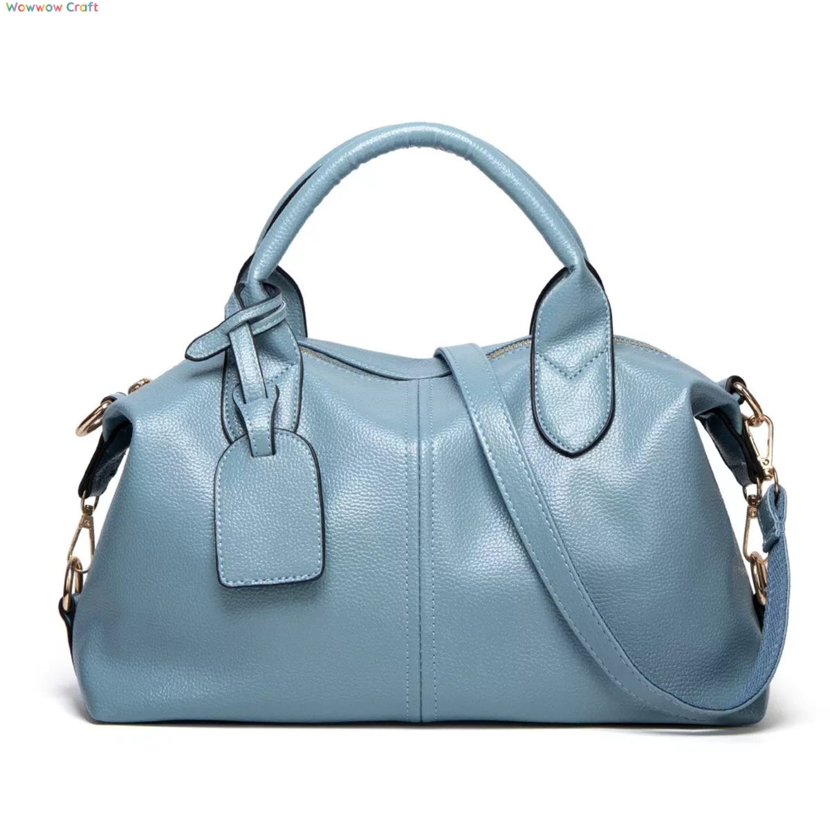 Multicolor Soft Leather Boston Bag - Leather Crossbody Handbag Shoulder Bag