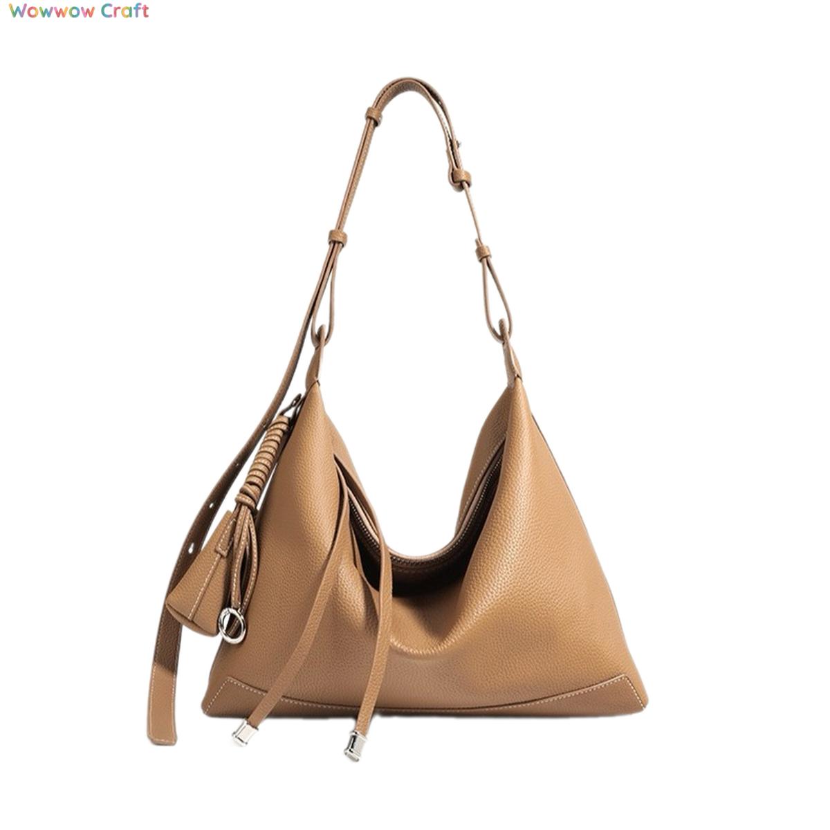 Elegant Brown Black Green Top-Grain Leather Bag
