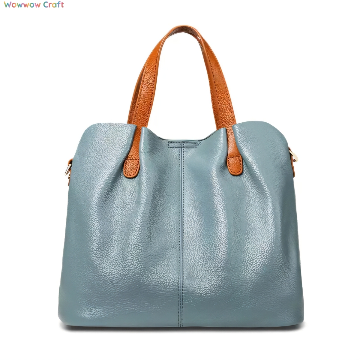 Trendy Blue Gray Red Top grain Leather Crossbody Bag - Leather Shoulder Bags