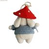 Cute Hand-crocheted Mushroom Rabbit Doll - Hand-crocheted Pendant Keychain - Image 2