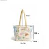 Puppy Embroidered Tote Bag - Large Capacity Autumn and Winter Tote Bag Shoulder Bag - Image 5