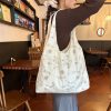 ins style tulle embroidered shoulder bag - commuter travel handbag - Image 7